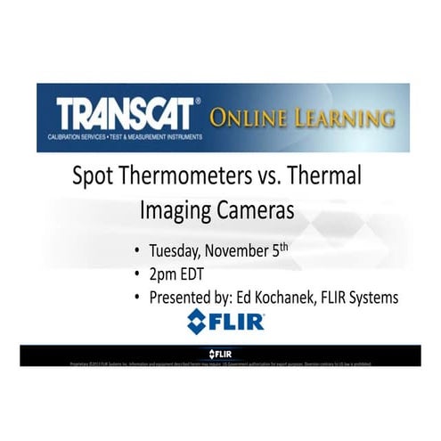 Spot IR Thermometer vs Thermal Imaging Cameras Webinar