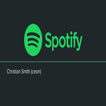 Spotify company presentation | PDF