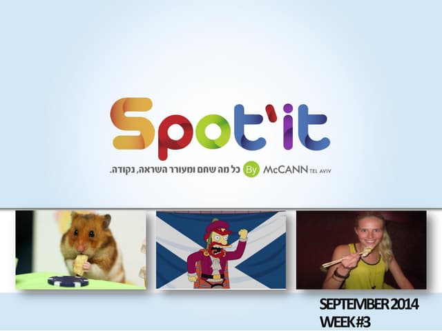 Spotit-שבוע שלישי- 14.9-18.9