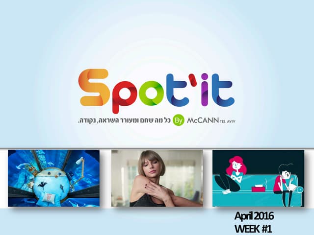 Spot'it  שבוע ראשון- 27.3-6.4