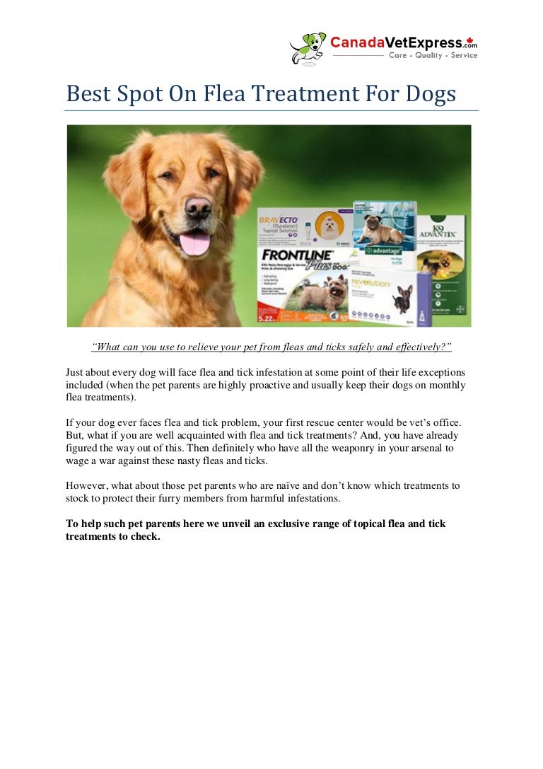 flea treatment for dogs canada