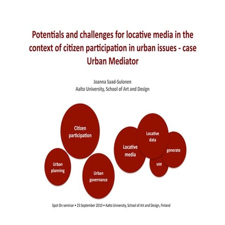 Locative media in citizen participation in urban issues