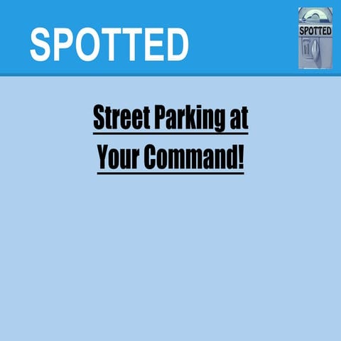 Spots Parking App | PPTX