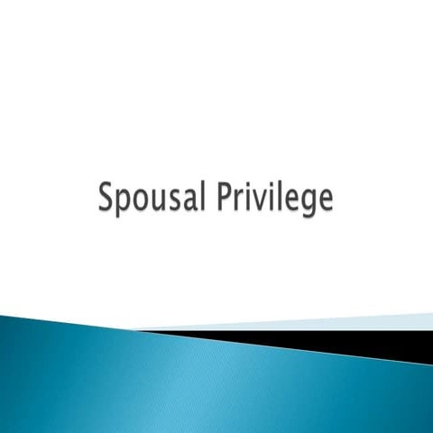 Spousal privilege 112613 v2