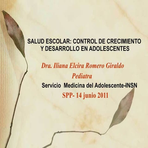 Control de CRED en adolescentes