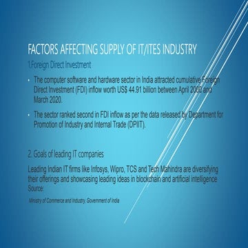 Supply factors for IT/ITES industry