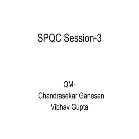 Spqc session 3