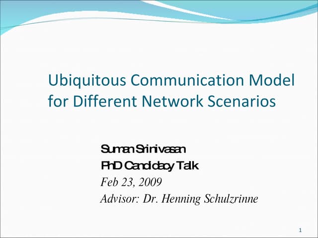 Suman's PhD Candidacy Talk