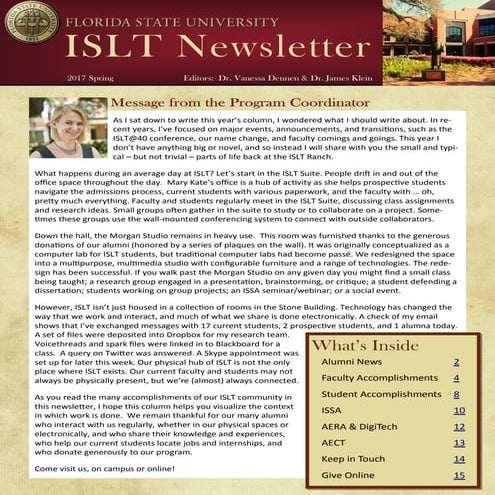 Spr17 newsletter | PDF