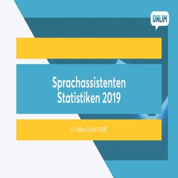 Sprachassistenten Statistiken 2019