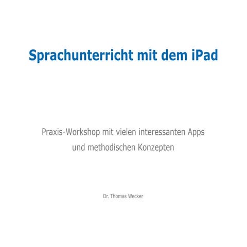 Sprachkurs iPad