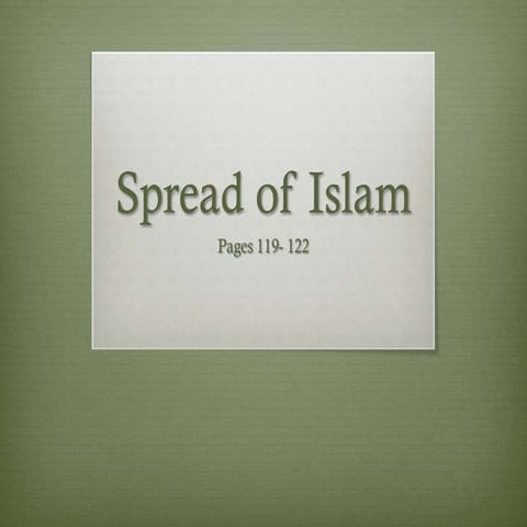Spread of Islam