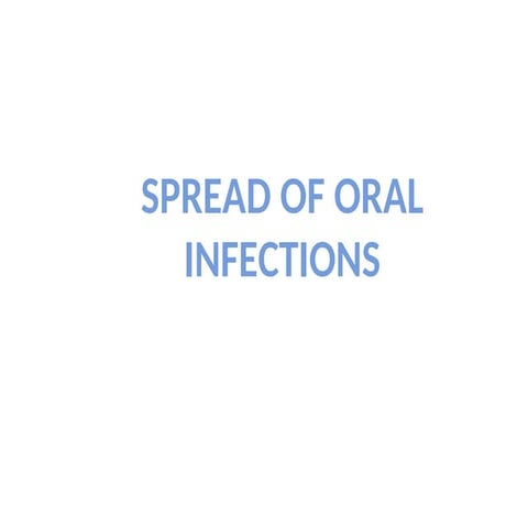 SPREAD OF ORAL INFECTIONS BDS 3rd YEAR CLASS PPT.ppt