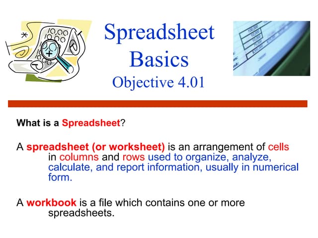 Spreadsheet basics ppt