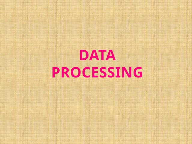 Spreadsheet note on data processing for anyone