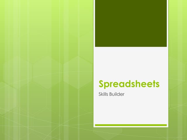 Spreadsheets