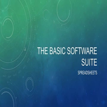 Spreadsheet software