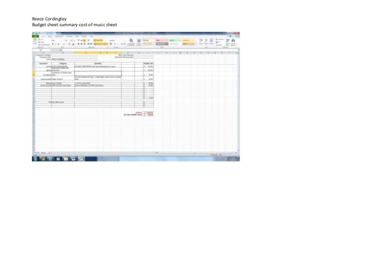 Spreed sheet