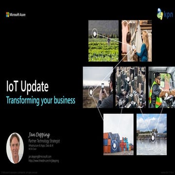 IoT Update Oktober 2019 | Jan Depping @Microsoft | The next step in IoT