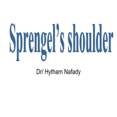 Sprengel's shoulder
