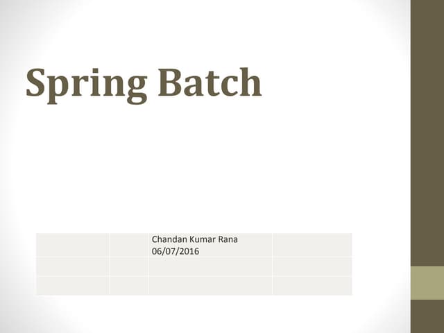 Spring batch