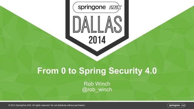 From 0 to Spring Security 4.0
