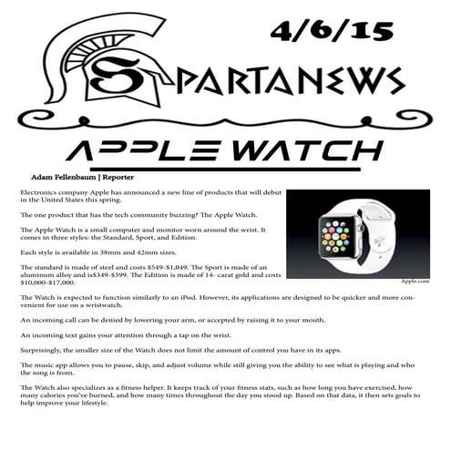SpartaNews Spring 15 edition 2