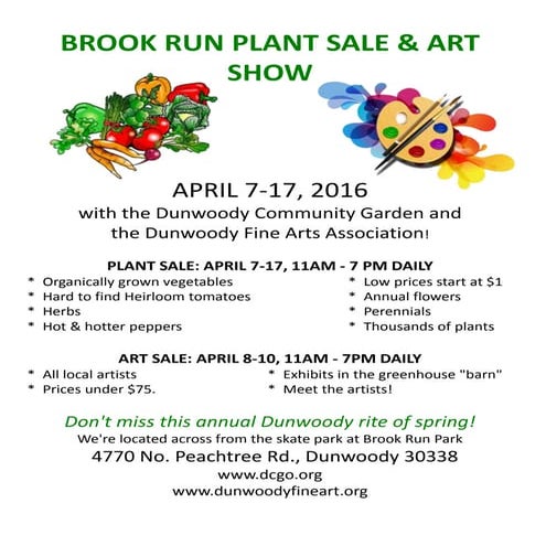 Spring 2016 plant sale flyer