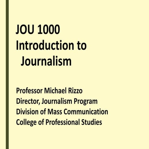 Spring 2020 JOU 1000 March 16 2020 class online