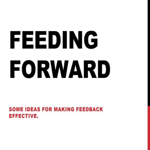 Feeding Forward - Briefing