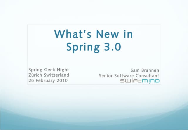 What's New in Spring 3.0