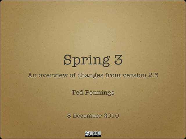 Spring 3: What's New