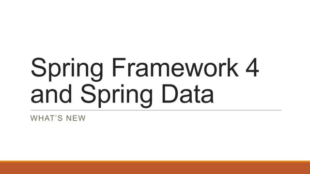 Spring 4 en spring data