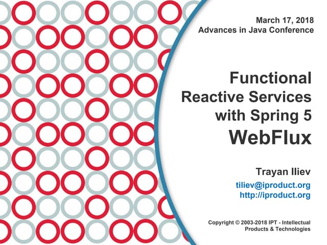 Spring 5 Webflux - Advances in Java 2018
