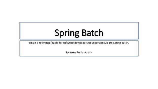 Spring Batch