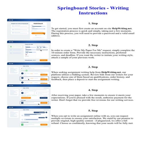 Springboard Stories - Writing Instructions
