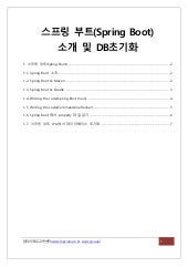 (스프링부트소개및 Spring Boot에서 데이터베이스 초기화 ...