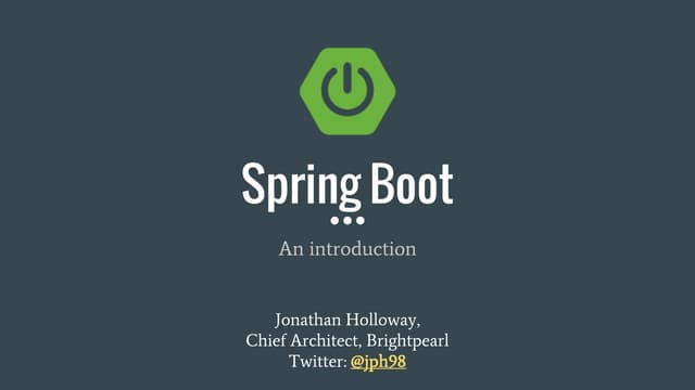 Spring boot - an introduction
