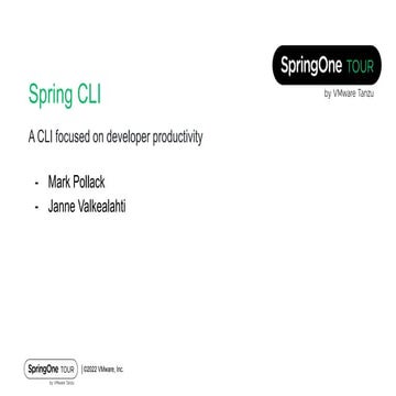 A New CLI for Spring Developer Productivity