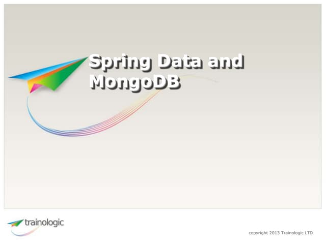 Building Spring Data with MongoDB