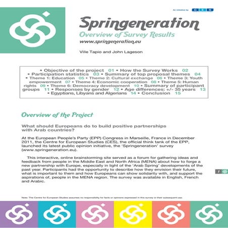 Springeneration.eu - Overview of results