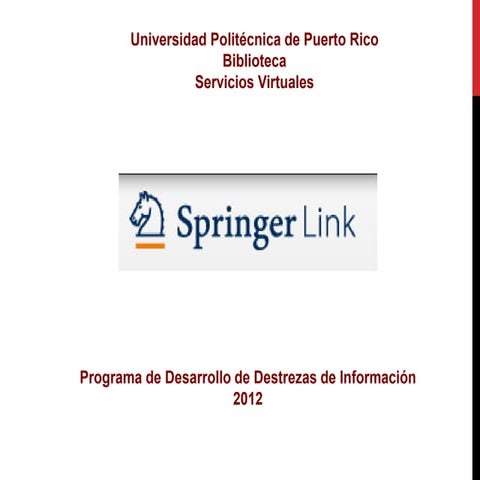 Base de datos: Springerlink