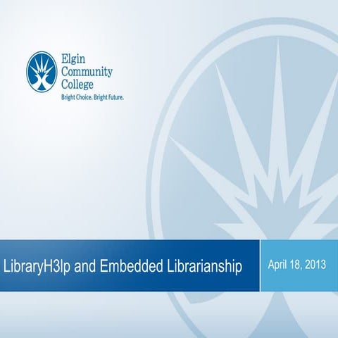 LibraryH3lp and Embedded Librarianship