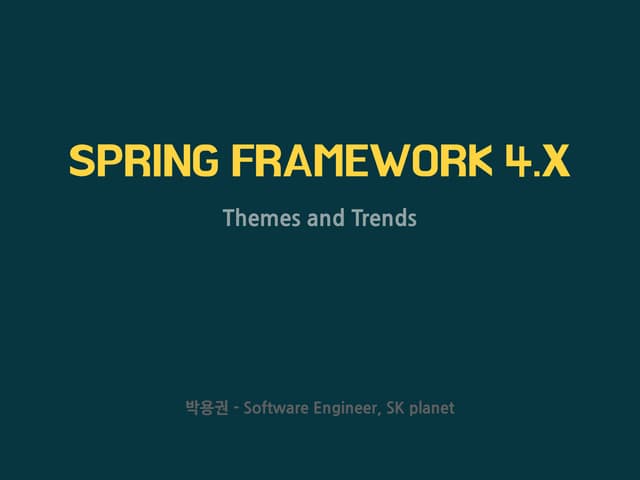 Spring framework 4.x