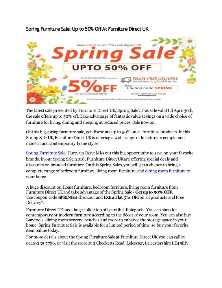 Spring Furniture Sale