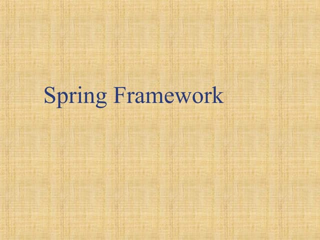 Spring introduction