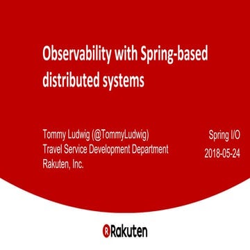 Observability with Spring-based distributed systems | PDF