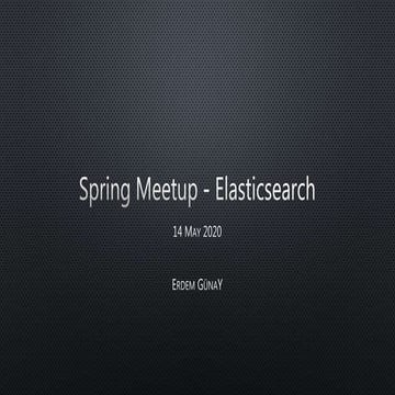 Spring meetup elasticsearch