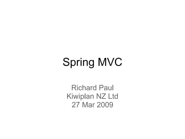 Introduction to Spring MVC