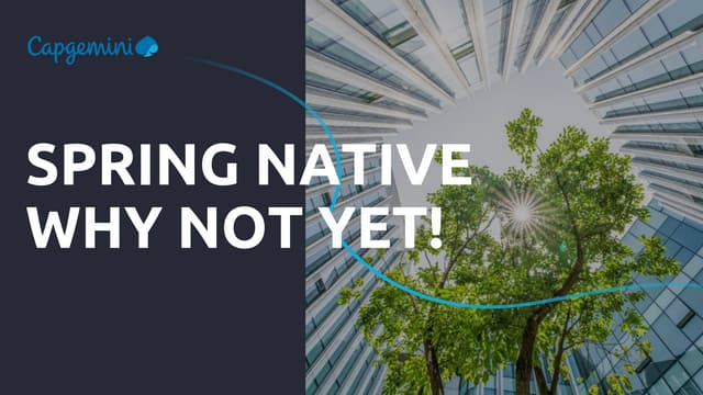 Spring Native : Why not YET!